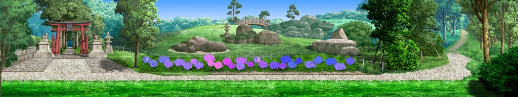 紫陽花の庭園